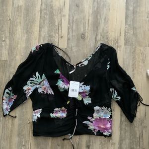 Free People Floral Crop